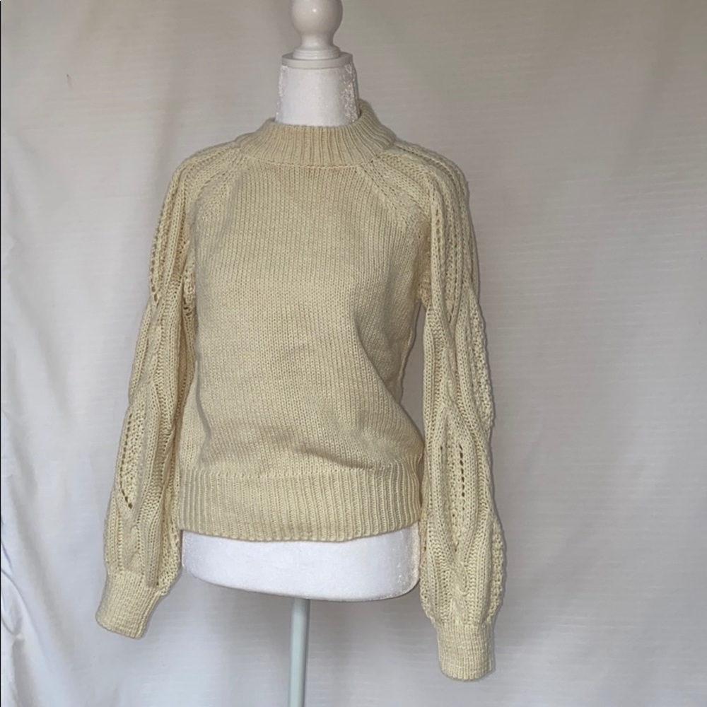 Chunky knit mock neck sweater